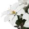 26" White Artificial Christmas Poinsettia in Wrapped Base